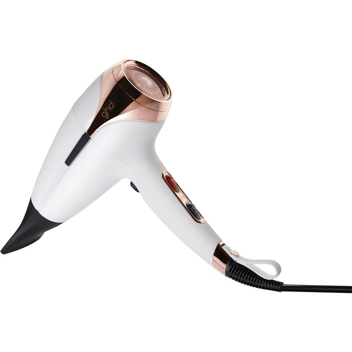 GHD Hair Dryer- White & Rose gold – Chocolate Hair and Beauty Cork